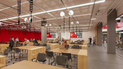 Maker space at University of Louisville's J.B. Speed School of Engineering Student Success Building. Rendering courtesy SmithGroup Maker space at University of Louisville's J.B. Speed School of Engineering Student Success Building. Rendering courtesy SmithGroup