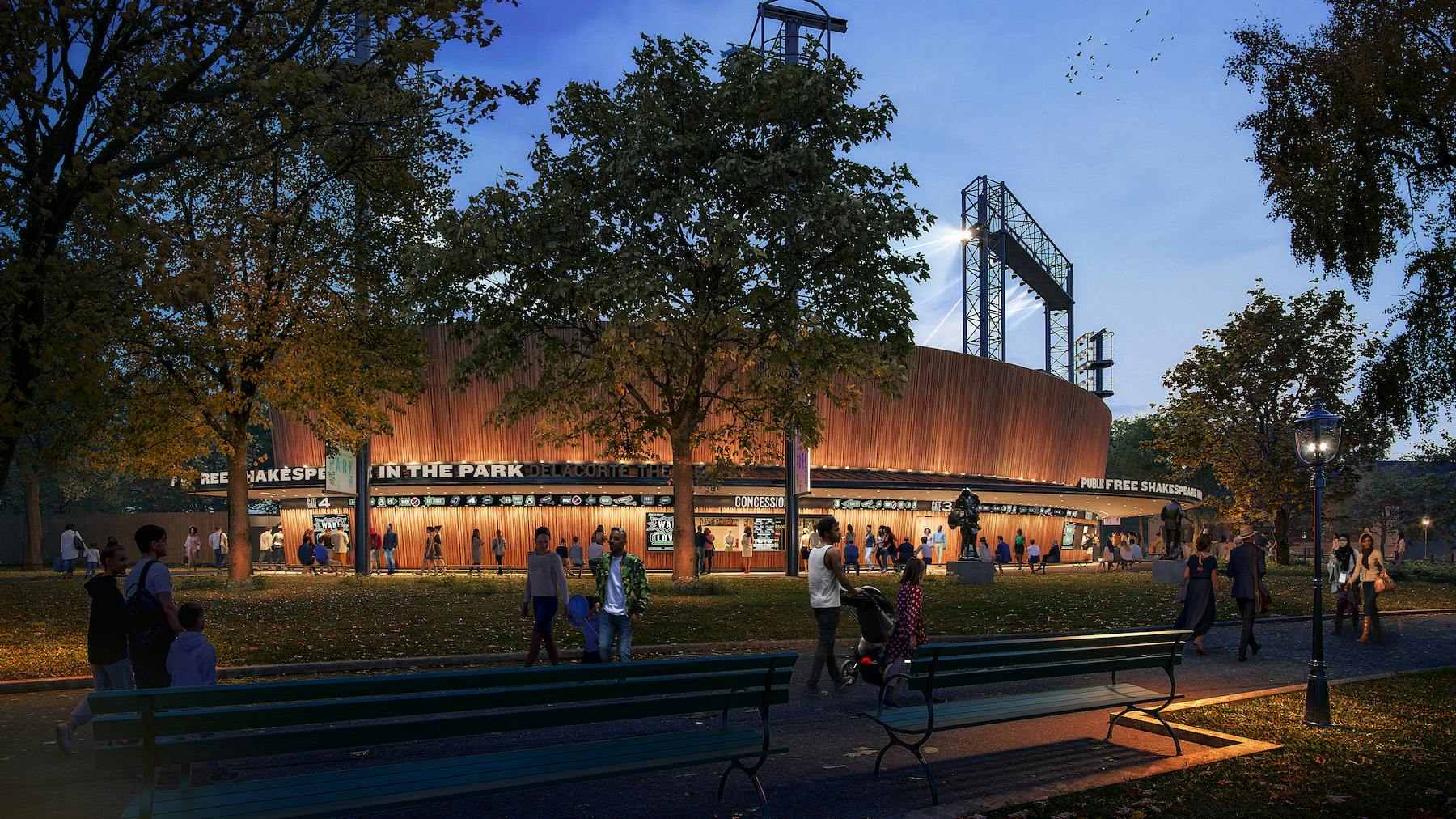 The Delacorte Theater is undergoing a major renovation. Image: Ennead Architects
