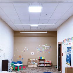 Lincoln School classroom with Solatube daylighting Lincoln School classroom with Solatube daylighting