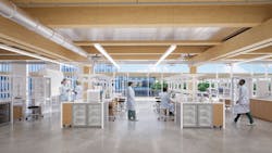 Mass timber lab INT, courtesy SGA Mass timber lab INT, courtesy SGA