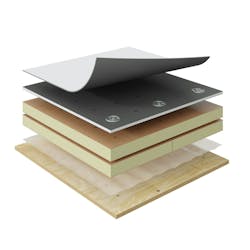 Roofing assembly for wood deck Roofing assembly for wood deck