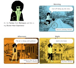 For Boston’s Heat Plan, Sasaki encouraged residents to narrate their experiences of heat in the city using comics For Boston’s Heat Plan, Sasaki encouraged residents to narrate their experiences of heat in the city using comics