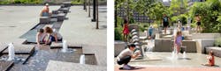 Kids play in a water feature representing Boston’s historic “Great Spring” on Boston City Hall Plaza Kids play in a water feature representing Boston’s historic “Great Spring” on Boston City Hall Plaza