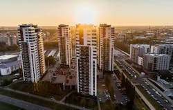 High Angle Photography of High-rise Buildings Near Road during Golden Hour High Angle Photography of High-rise Buildings Near Road during Golden Hour