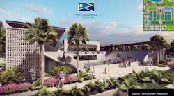 The Fort in Fort Lauderdale, Fla., will have four grandstands with bleachers. Its soft opening is this month. Image credit: Architectural Alliance Architecture