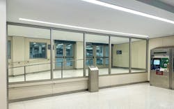 SAFTI FIRST’s USA-made fire rated glass walls and doors provide visual connectivity at Grand Central Station, helping passengers navigate one of the busiest subway stations in NYC, especially during peak commute hours. Photo credit: SAFTI FIRST. SAFTI FIRST’s USA-made fire rated glass walls and doors provide visual connectivity at Grand Central Station, helping passengers navigate one of the busiest subway stations in NYC, especially during peak commute hours. Photo credit: SAFTI FIRST.