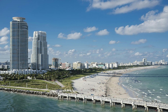 Miami beach sunny day