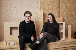 Headshots of tech company's founders Headshots of tech company's founders