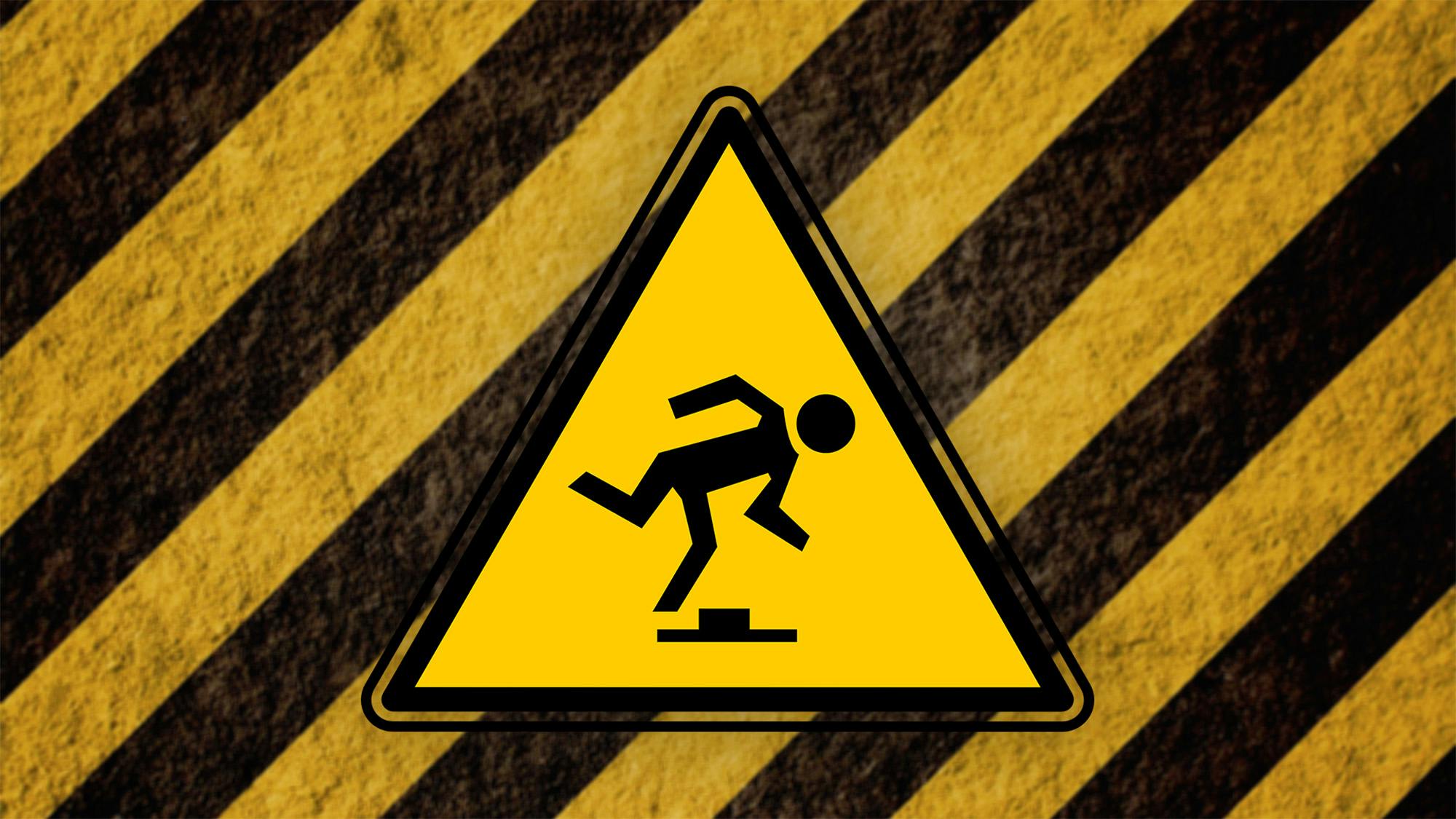 Construction hazard sign