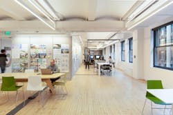 The introduction of unassigned seating asked employees to shift their mindset, letting go of familiar routines and limiting office possessions, in exchange for amenities and varied types of workspace The introduction of unassigned seating asked employees to shift their mindset, letting go of familiar routines and limiting office possessions, in exchange for amenities and varied types of workspace