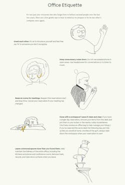 Sasaki undertook a nine-month campaign of internal communication to prepare returning employees for the new office, including the behavioral shifts necessitated by unassigned seating Sasaki undertook a nine-month campaign of internal communication to prepare returning employees for the new office, including the behavioral shifts necessitated by unassigned seating