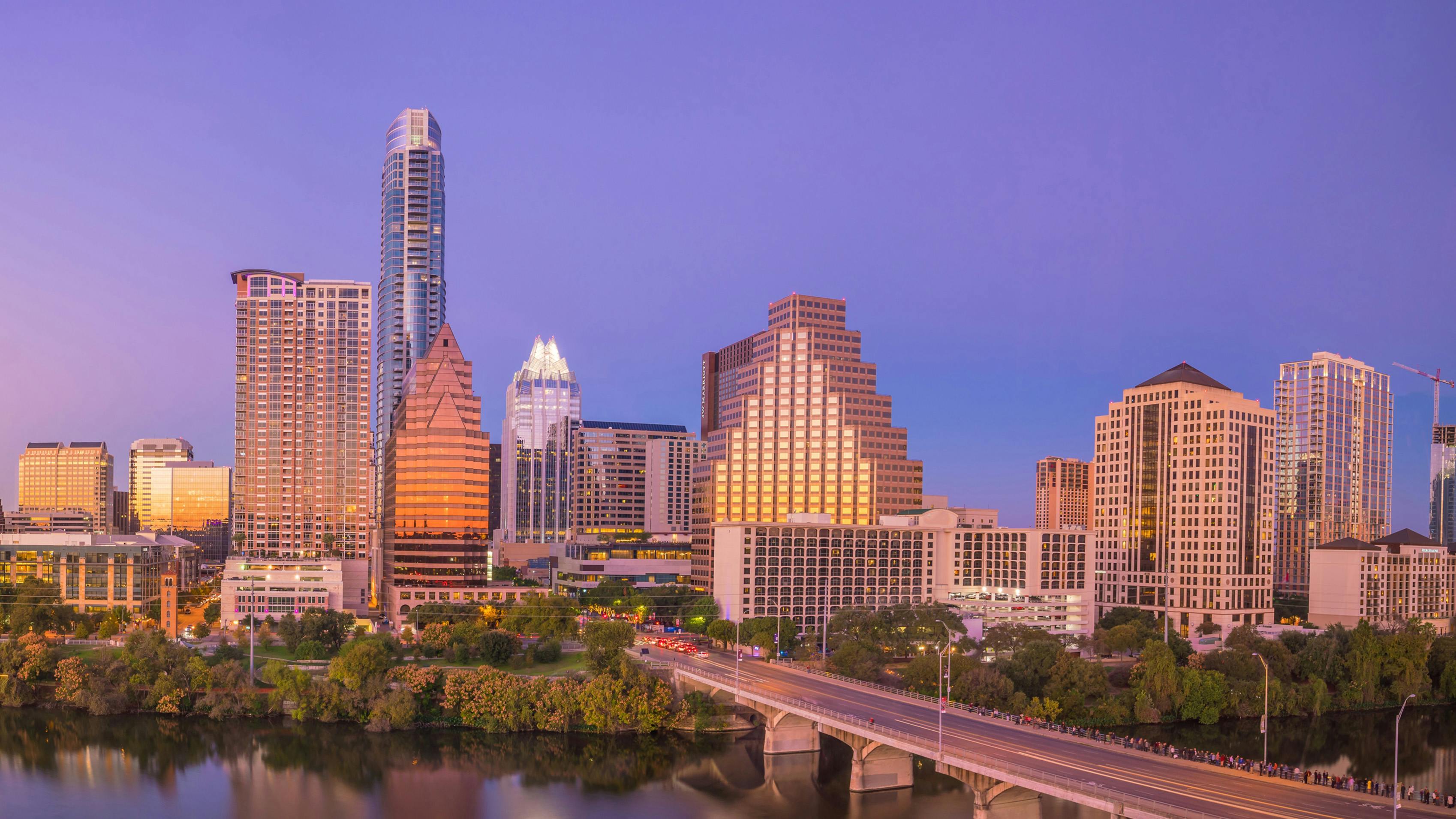 Downtown Skyline of Austin, Texas in USA