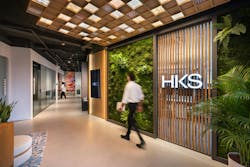 HKS Singapore Office, Singapore, Asia. Visitors are immersed in Singapore’s vibrant heritage in the welcoming lounge, featuring Peranakan tiles and a lush green wall HKS Singapore Office, Singapore, Asia. Visitors are immersed in Singapore’s vibrant heritage in the welcoming lounge, featuring Peranakan tiles and a lush green wall