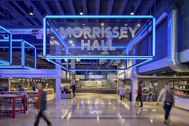 Pictured: Southline, Dorchester, Mass. The 10,000-sf “Morrissey Hall” Food Hall at Southline