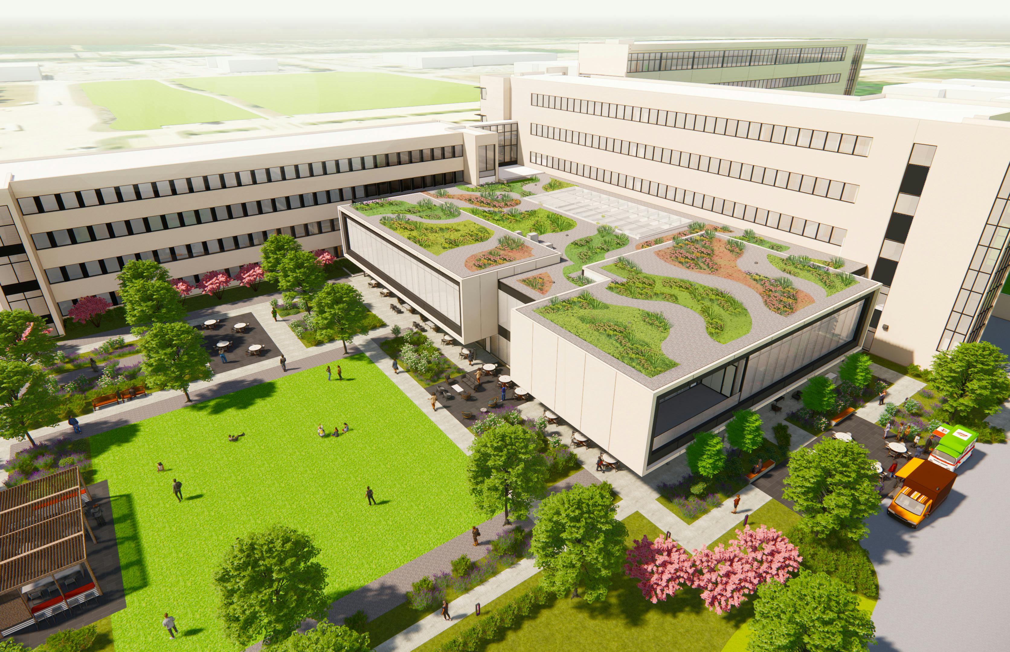 Two In Progress Office To Keep An Eye On In 2025 Building Design Aldi Corporate Rendering