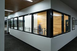 Building 4, Costco Wholesale’s Headquarters, Issaquah, Wash. The installation also has corner window assemblies that create a more seamless visual connection between adjacent spaces Building 4, Costco Wholesale’s Headquarters, Issaquah, Wash. The installation also has corner window assemblies that create a more seamless visual connection between adjacent spaces
