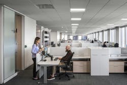 First National Tower Transformation, Omaha, Neb. The floor plan offers a blend of open workspaces and areas tailored to different work modalities while providing employees with access to natural light and open sightlines First National Tower Transformation, Omaha, Neb. The floor plan offers a blend of open workspaces and areas tailored to different work modalities while providing employees with access to natural light and open sightlines