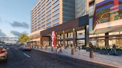 A rendering of the new entrance to The Center. A rendering of the new entrance to The Center.