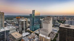 One of Page's design projects is Indeed Tower, located in downtown Austin, Indeed Tower re-envisions an entire block with a new 36-story tower, renovated historic post office, and plaza. One of Page's design projects is Indeed Tower, located in downtown Austin, Indeed Tower re-envisions an entire block with a new 36-story tower, renovated historic post office, and plaza.