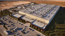 Digital rendering of an industrial building created by utilizing Twinmotion, Generative enhancements for location backgrounds and entourage with Veras and Adobe Photoshop..