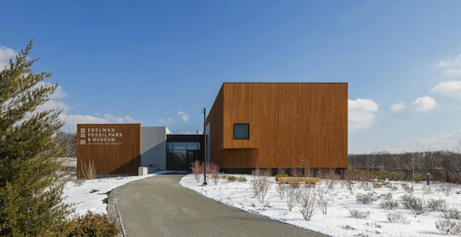 Pictured: The main lobby at the Jean & Ric Edelman Fossil Park & Museum of Rowan University. Photo © Jeff Goldberg / Esto, courtesy Buro Happold