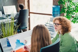 Young professionals discussing workplace strategies at a modern open office, fostering collaboration, teamwork. A diverse group of young professionals collaborating in an open office environment. They are sharing ideas, analyzing documents, and supporting teamwork to achieve goals within a creative and friendly workplace setting. Young professionals discussing workplace strategies at a modern open office, fostering collaboration, teamwork. A diverse group of young professionals collaborating in an open office environment. They are sharing ideas, analyzing documents, and supporting teamwork to achieve goals within a creative and friendly workplace setting.