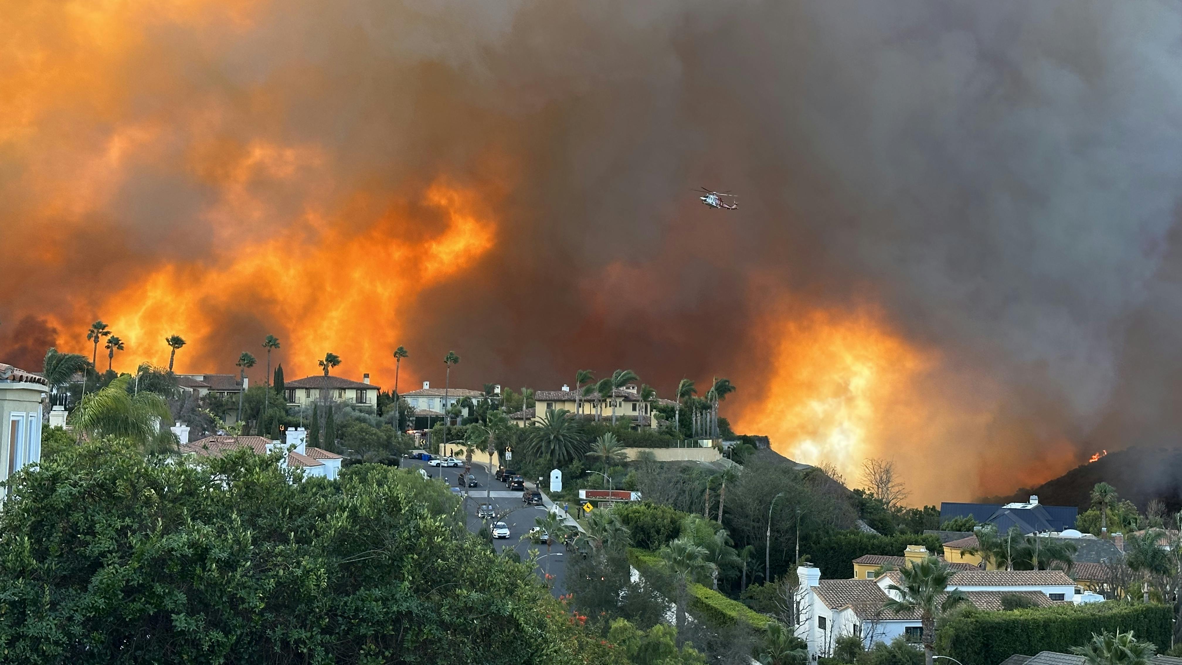 Palisades Fire. Fire from Palisades Highlands at 11am Tuesday January 7