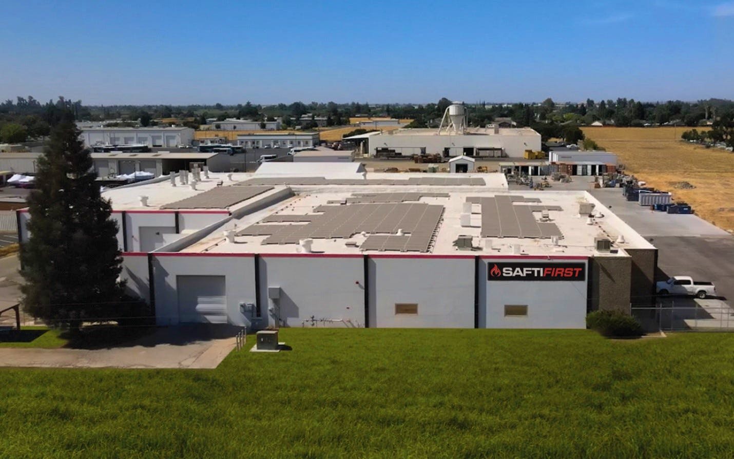 SAFTI FIRST has three manufacturing facilities in Merced, CA &ndash; one dedicated to fire rated glass, one dedicated to fire rated framing (shown above) and one dedicated to fire rated doors.