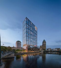 At 31 stories, The Edison in Milwaukee will be the country's tallest mass timber building. At 31 stories, The Edison in Milwaukee will be the country's tallest mass timber building.