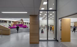 Human Movement Studio at the Health Innovation Center & Founders Hall, Northern Kentucky University. Photo courtesy CO Architects Human Movement Studio at the Health Innovation Center & Founders Hall, Northern Kentucky University. Photo courtesy CO Architects