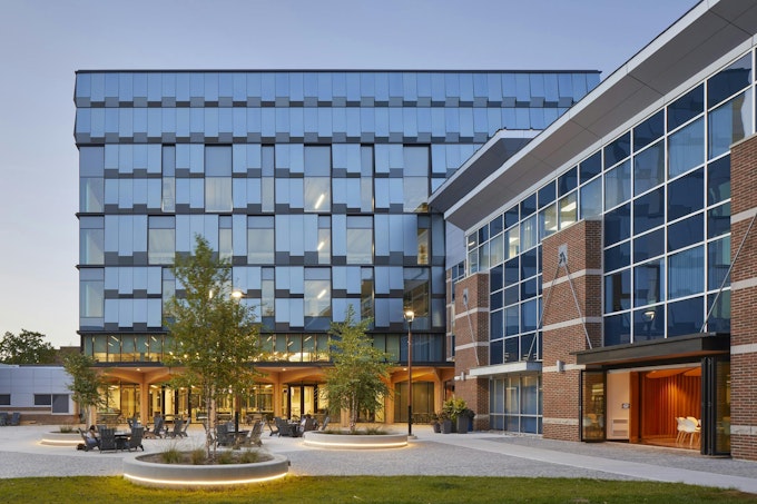 Innovation Village at Fanshawe College, London, Ontario, Canada, designed by Diamond Schmitt. Photo credit: Tom Arban Photography Inc., courtesy Diamond Schmitt