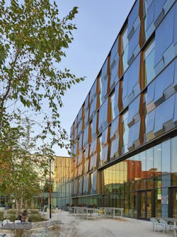 Innovation Village at Fanshawe College, London, Ontario, Canada, designed by Diamond Schmitt. Photo credit: Tom Arban Photography Inc., courtesy Diamond Schmitt Innovation Village at Fanshawe College, London, Ontario, Canada, designed by Diamond Schmitt. Photo credit: Tom Arban Photography Inc., courtesy Diamond Schmitt