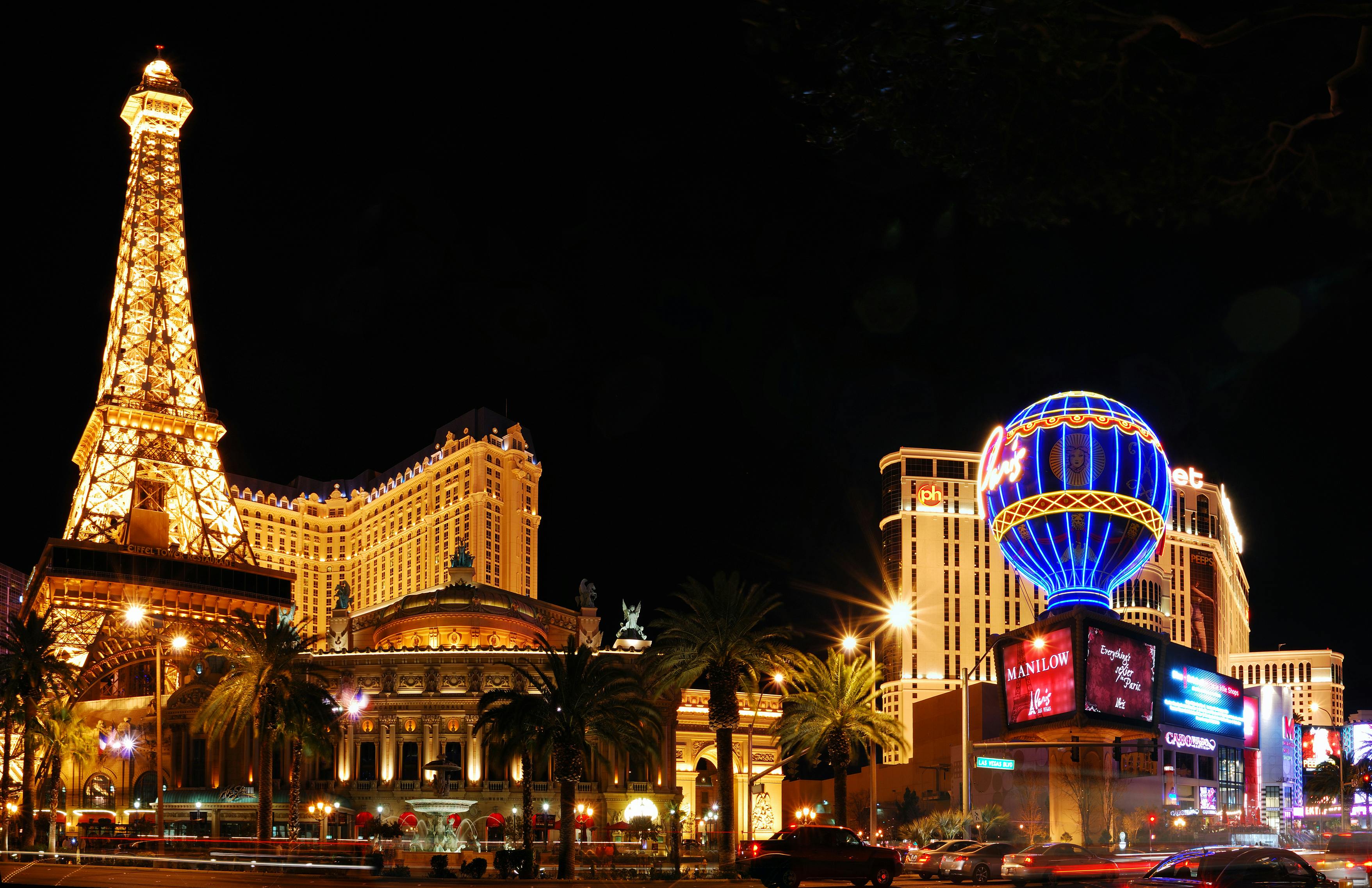 Paris Hotel and Casino, Las Vegas. Paris Hotel and Casino in Las Vegas at night.