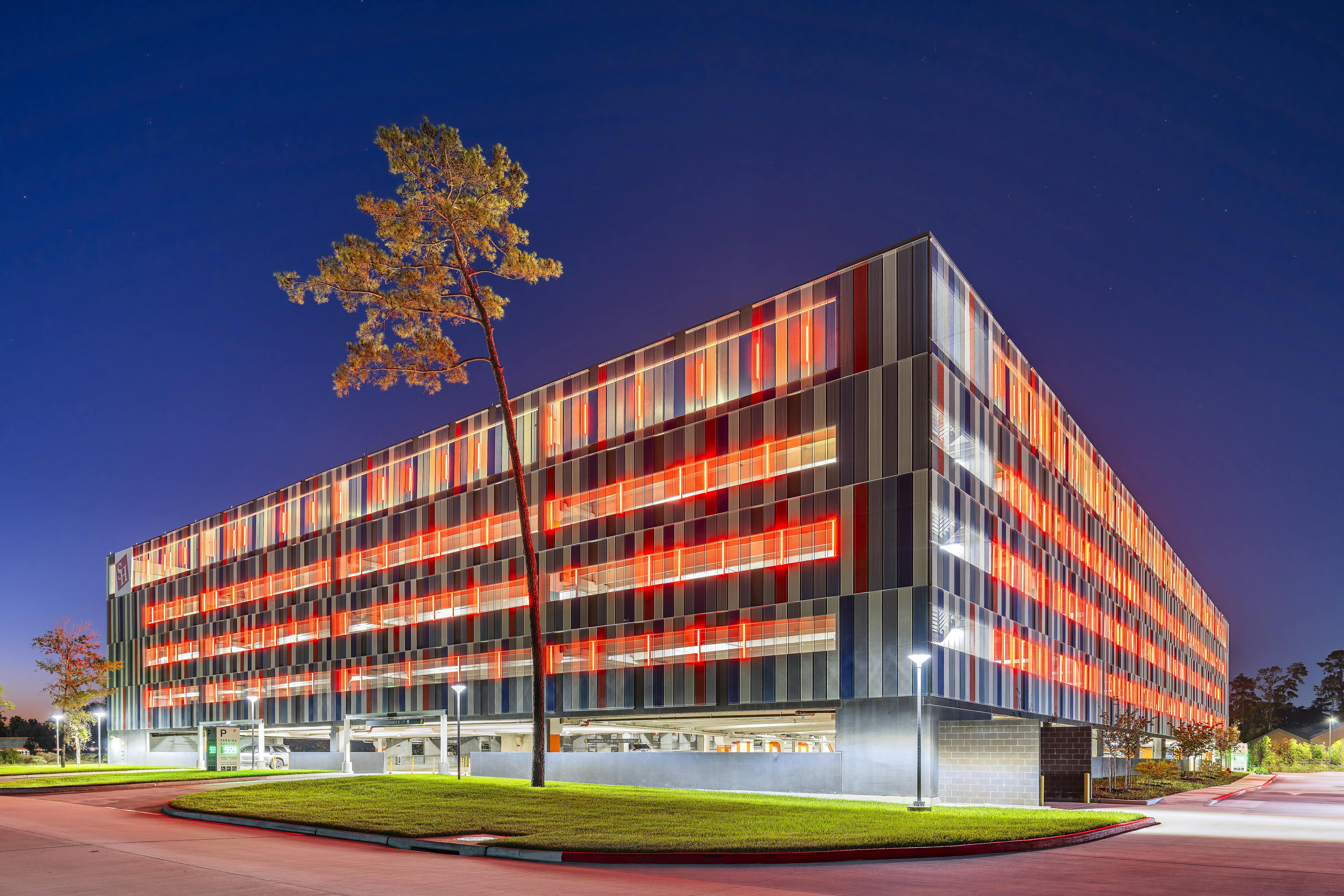 parking garage for Sam Houston State University College of Osteopathic Medicine Photo courtesy Kirksey Architecture