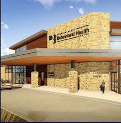 Permian Basin Behavioral Health Center. Image courtesy Robins & Morton Permian Basin Behavioral Health Center. Image courtesy Robins & Morton