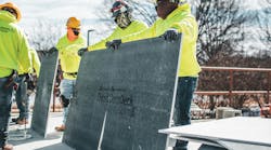 DensDeck® StormX® Prime Roof Board enhances rooftop resilience with added protection against all kinds of impact including Very Severe Hail, flying debris, foot traffic and dropped tools. DensDeck® StormX® Prime Roof Board enhances rooftop resilience with added protection against all kinds of impact including Very Severe Hail, flying debris, foot traffic and dropped tools.