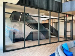 The transparent, 2-hour stair enclosure at CarGurus HQ enhances daylighting, reduces energy use, and encourages stair use—supporting both LEED Gold certification and the WELL Building Standard’s focus on health, wellness, and active design. All materials were proudly manufactured in the USA by SAFTI FIRST®. The transparent, 2-hour stair enclosure at CarGurus HQ enhances daylighting, reduces energy use, and encourages stair use—supporting both LEED Gold certification and the WELL Building Standard’s focus on health, wellness, and active design. All materials were proudly manufactured in the USA by SAFTI FIRST®.