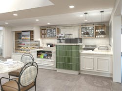 Senior living facility dining grab-and-go rendering Senior living facility dining grab-and-go rendering
