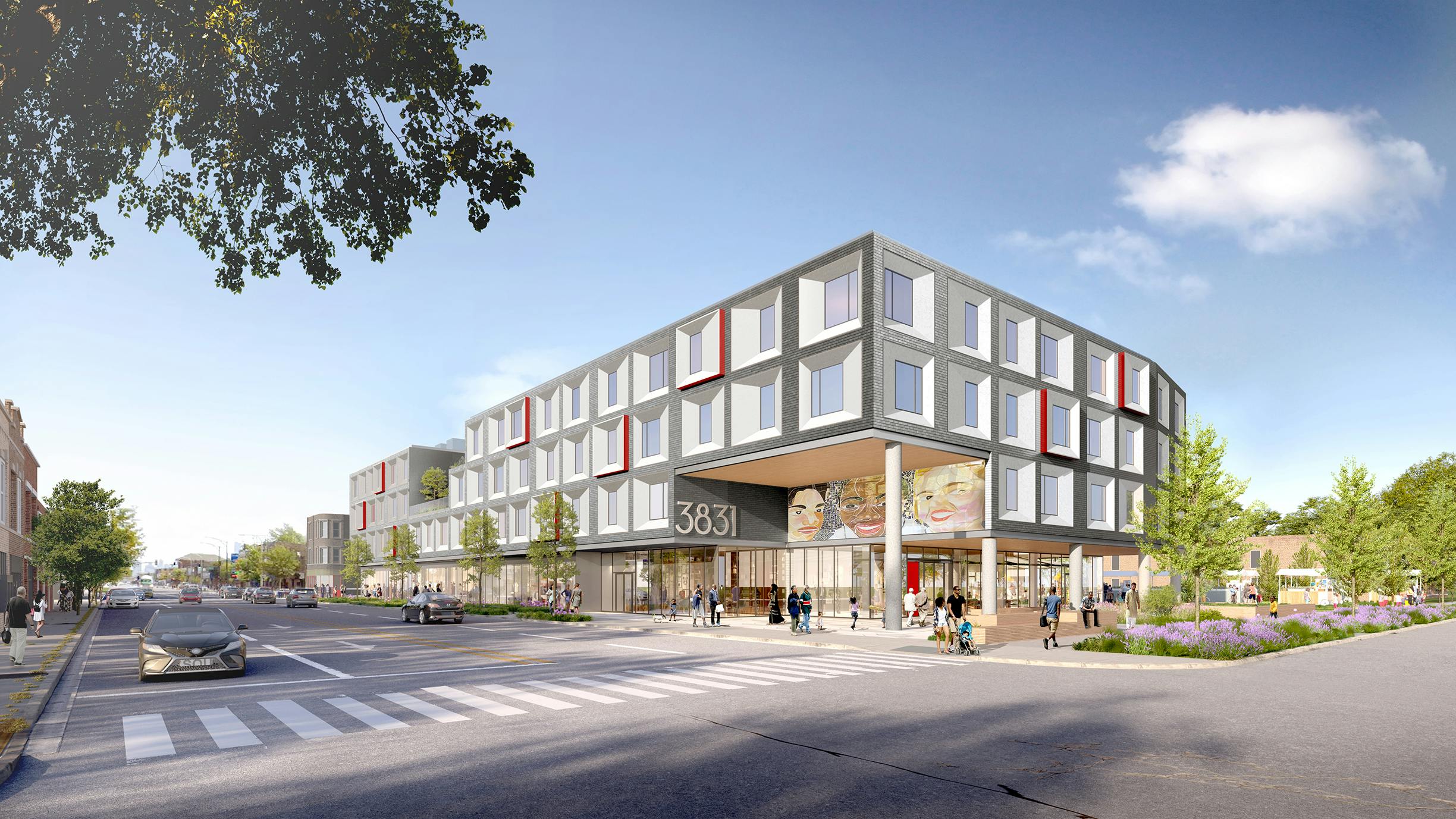 Rendering of Chicago's Largest Affordable Housing Community Built to Passive House Standards designed by Lamar Johnson Collaborative