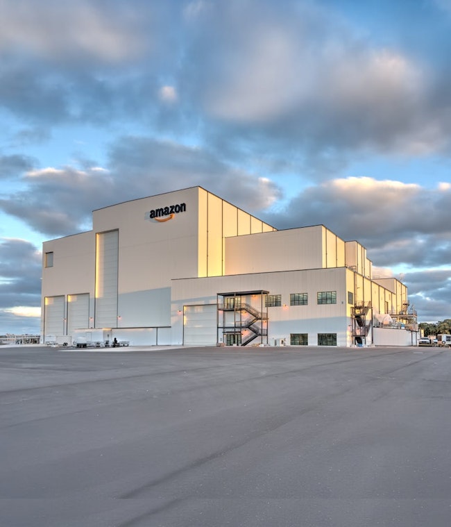 100,000-sf Amazon Kuiper Payload Processing Facility at Kennedy Space Center, Cape Canaveral, Fla., Photo courtesy BRPH and Amazon