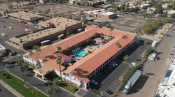 Aerial view of Venture on Country Club, Neighborhood Ventures'' first hotel-to-housing conversion. Aerial view of Venture on Country Club, Neighborhood Ventures'' first hotel-to-housing conversion.