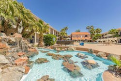 The courtyard at Venture on Country Club. The courtyard at Venture on Country Club.