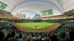 MLB's Athletics planned stadium in Las Vegas. Rendering courtesy HNTB MLB's Athletics planned stadium in Las Vegas. Rendering courtesy HNTB