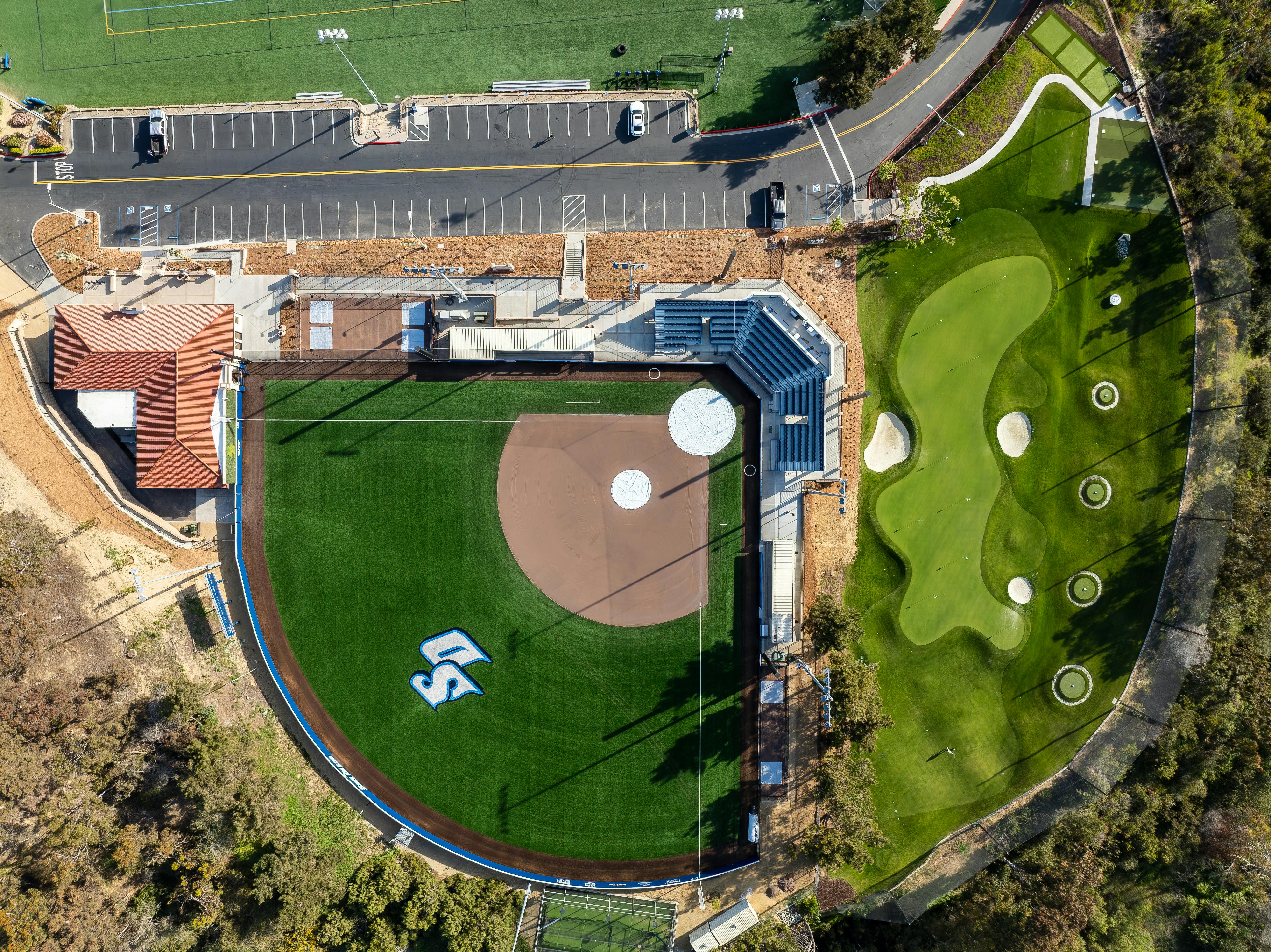 Pictured: Reggie Smith Softball Facility &amp; Field at the University of San Diego. Photo: &copy; Pink Media Productions, courtesy Level 10 Construction