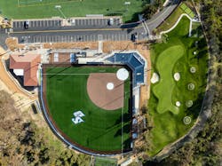 Pictured: Reggie Smith Softball Facility & Field at the University of San Diego. Photo: © Pink Media Productions, courtesy Level 10 Construction Pictured: Reggie Smith Softball Facility & Field at the University of San Diego. Photo: © Pink Media Productions, courtesy Level 10 Construction