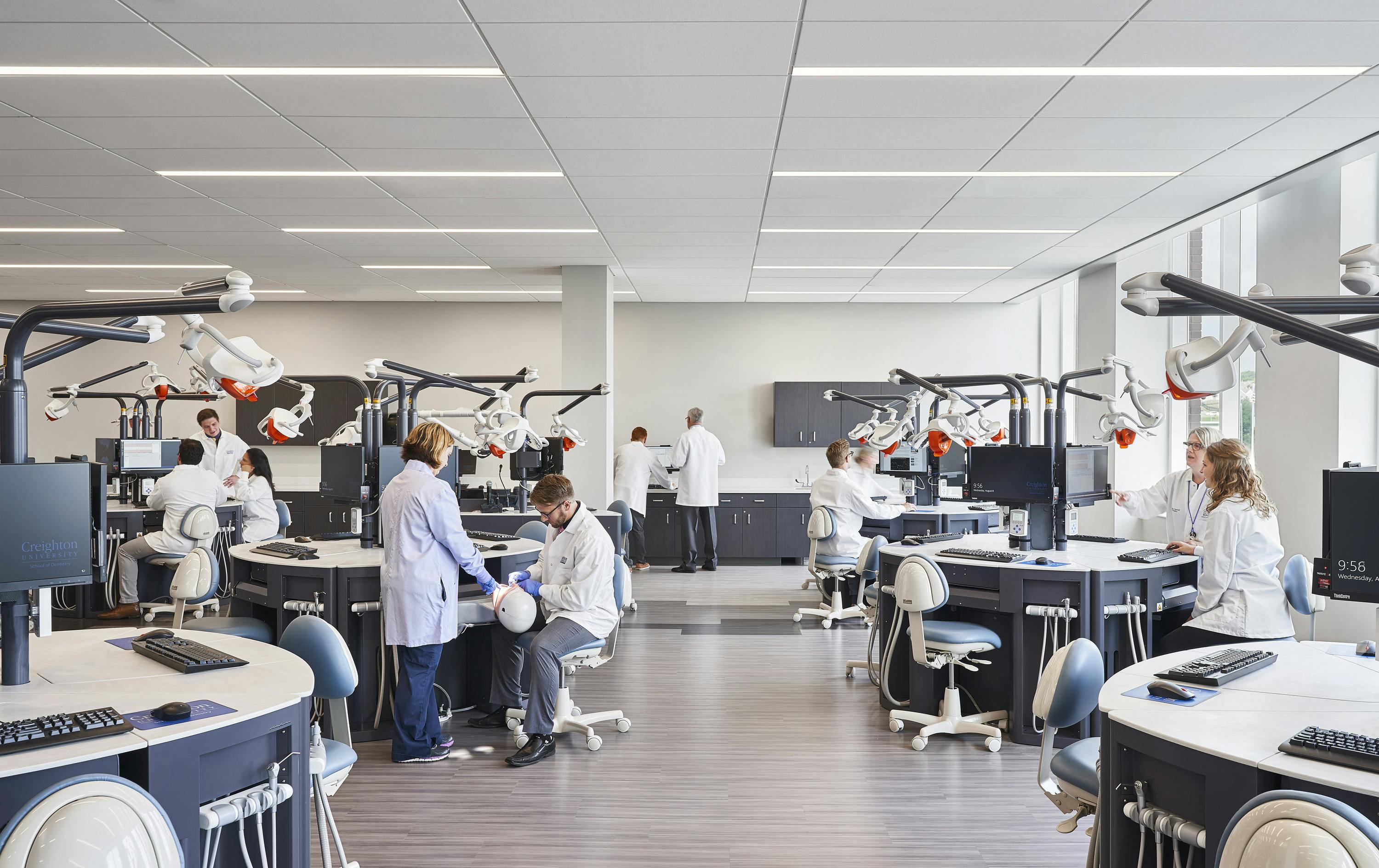 Creighton University School of Dentistry simulation classroom