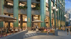 KTGY’s Upcycle Tower concept proposes an updated plaza outside a converted building that would provide seating and connect to adjacent commercial spaces KTGY’s Upcycle Tower concept proposes an updated plaza outside a converted building that would provide seating and connect to adjacent commercial spaces