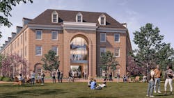 Jamestown East (269 beds) at the College of William & Mary, Williamsburg, Va. Rendering courtesy VMDO Architects Jamestown East (269 beds) at the College of William & Mary, Williamsburg, Va. Rendering courtesy VMDO Architects