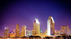 San Diego California skyline at night