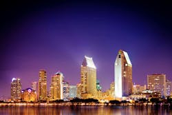 San Diego California skyline at night San Diego California skyline at night